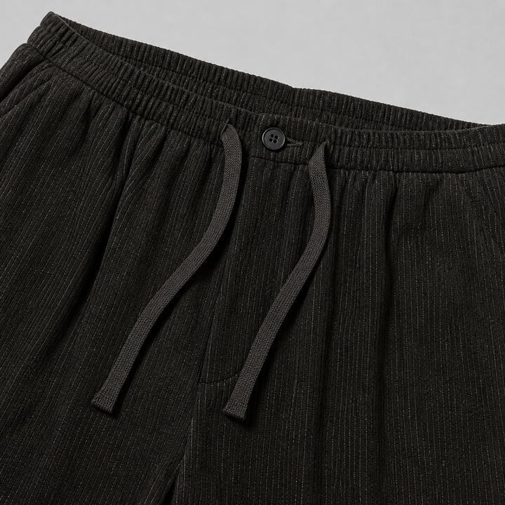 Men’s Baggy Pleated Trousers Striped Comfort Fit