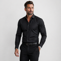 Men’s Dress Shirt Notched Collar Timeless Work-to-Evening Style