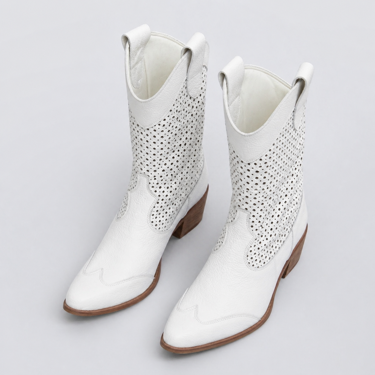 Women’s Cowboy Ankle Boots Comfortable Leather Casual Wear