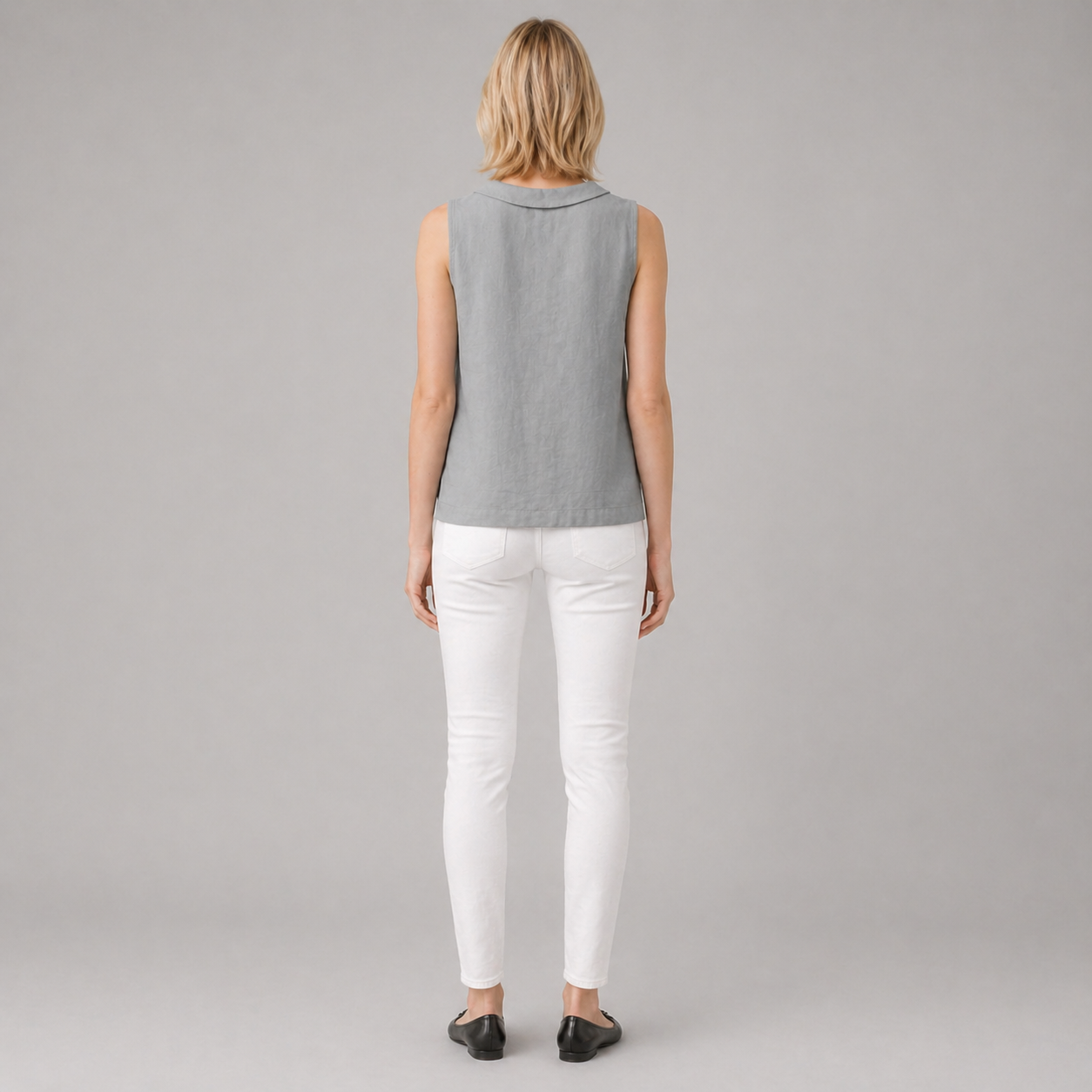 Women’s Elegant Sleeveless Blouse Minimalist Summer Outfit
