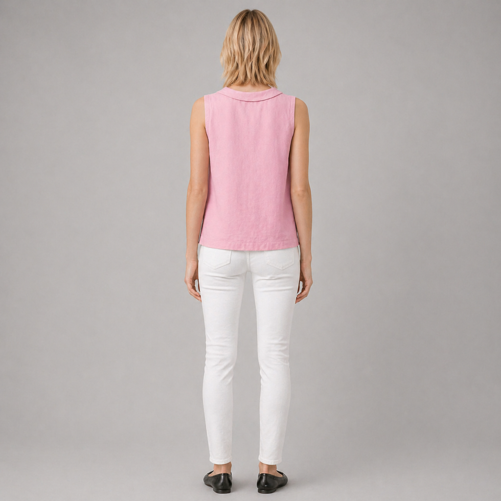 Women’s Elegant Sleeveless Blouse Minimalist Summer Outfit