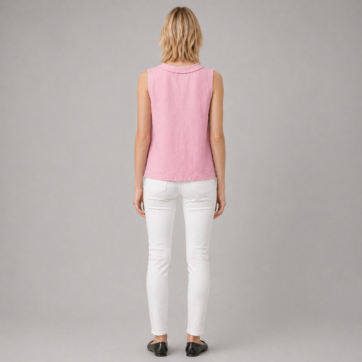 Women’s Elegant Sleeveless Blouse Minimalist Summer Outfit