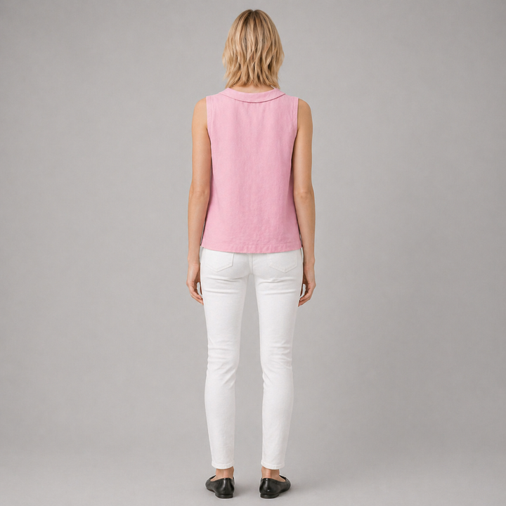 Women’s Elegant Sleeveless Blouse Minimalist Summer Outfit