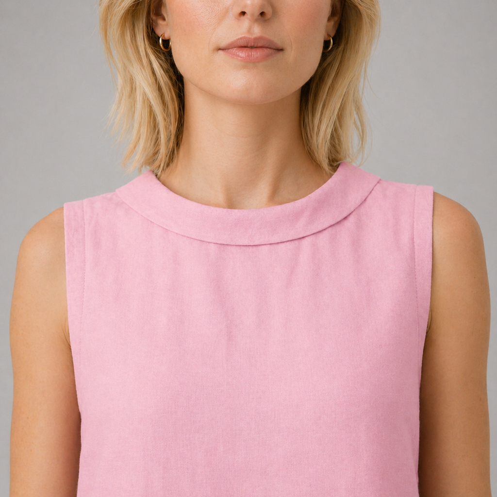 Women’s Elegant Sleeveless Blouse Minimalist Summer Outfit