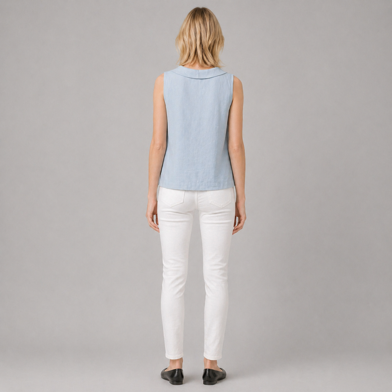 Women’s Elegant Sleeveless Blouse Minimalist Summer Outfit