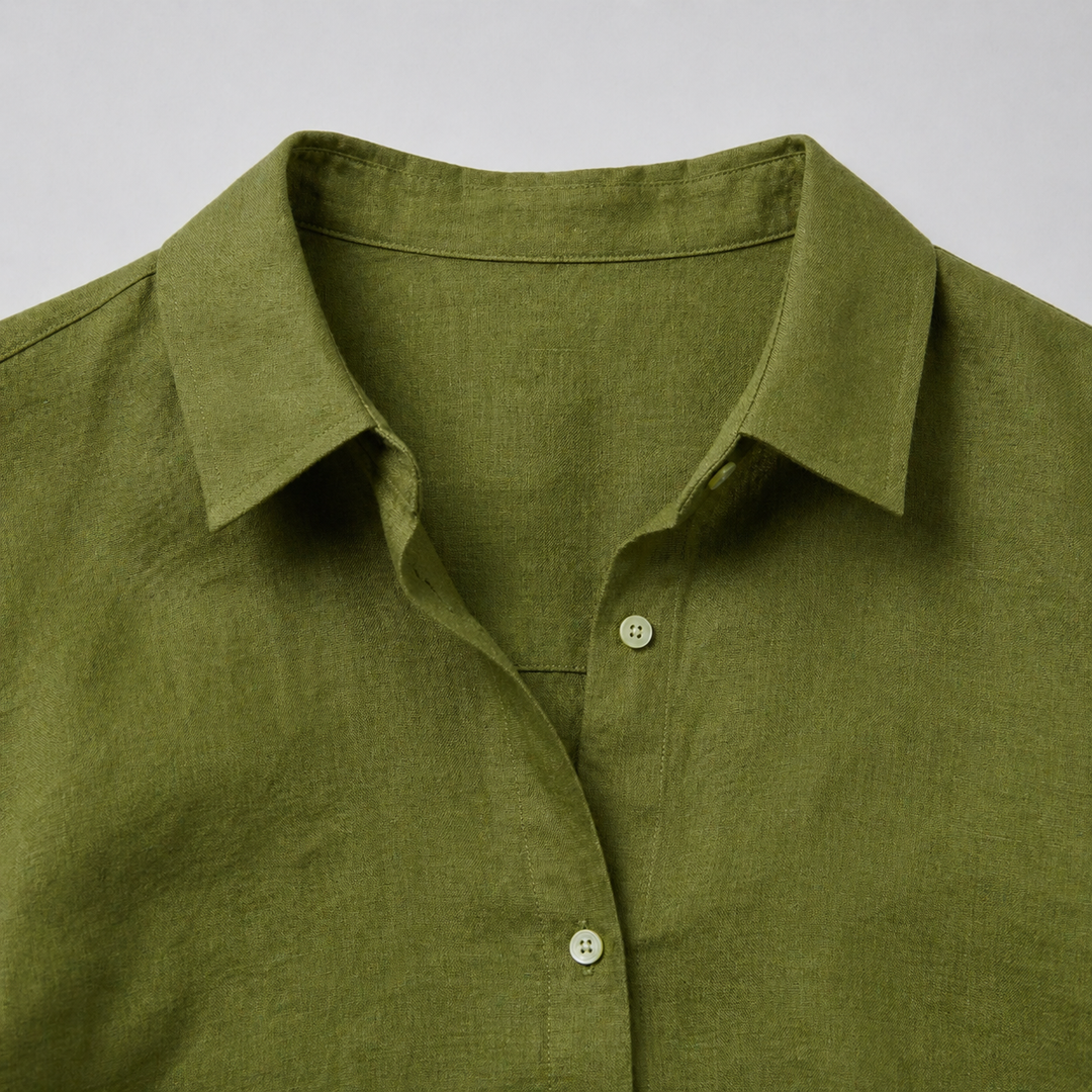 Women’s Linen Button-Down Blouse – Relaxed Elegance