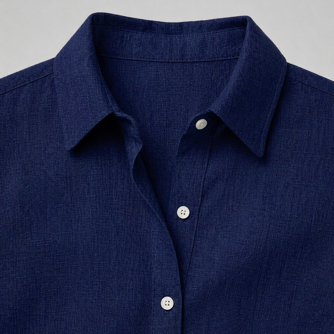 Women’s Linen Button-Down Blouse – Relaxed Elegance