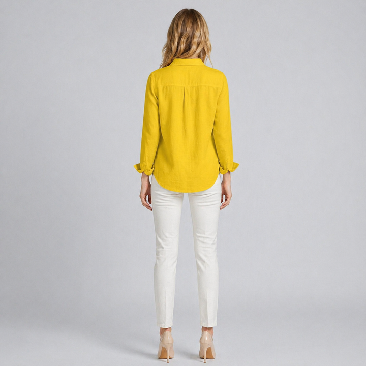 Women’s Linen Button-Down Blouse – Relaxed Elegance