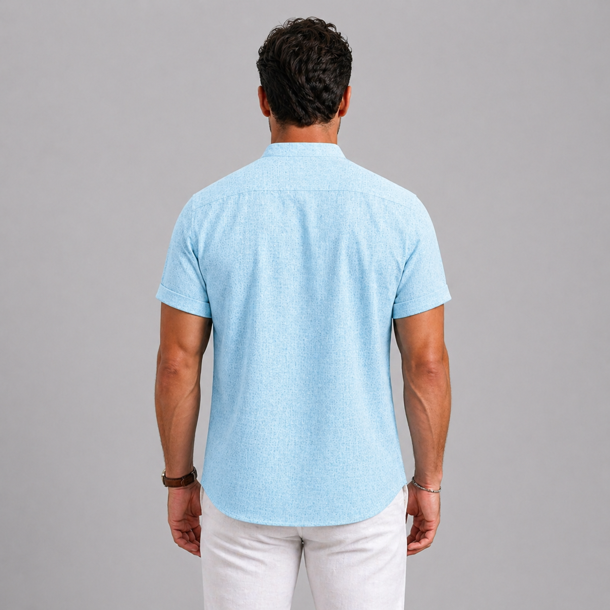 Men’s Linen Summer Shirt Short Sleeve Lightweight Casual Fit