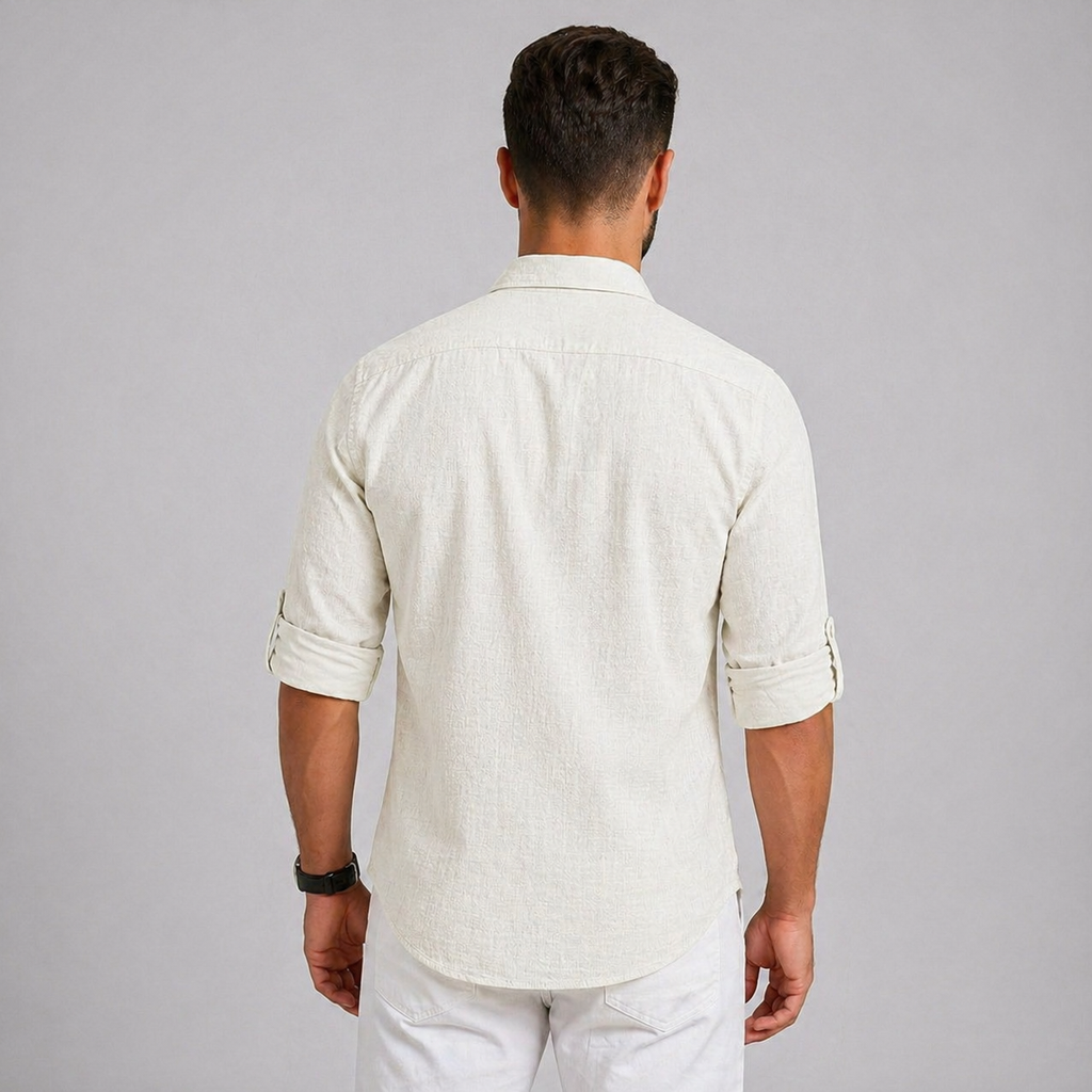 Men’s Linen Polo Shirt for Summer Breathable Lightweight Fit