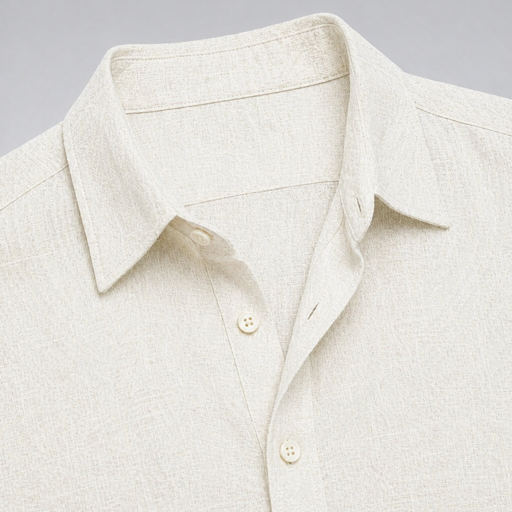 Men’s Linen Polo Shirt for Summer Breathable Lightweight Fit