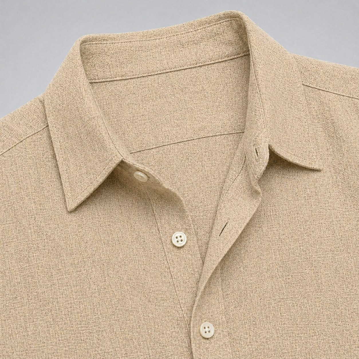 Men’s Linen Polo Shirt for Summer Breathable Lightweight Fit
