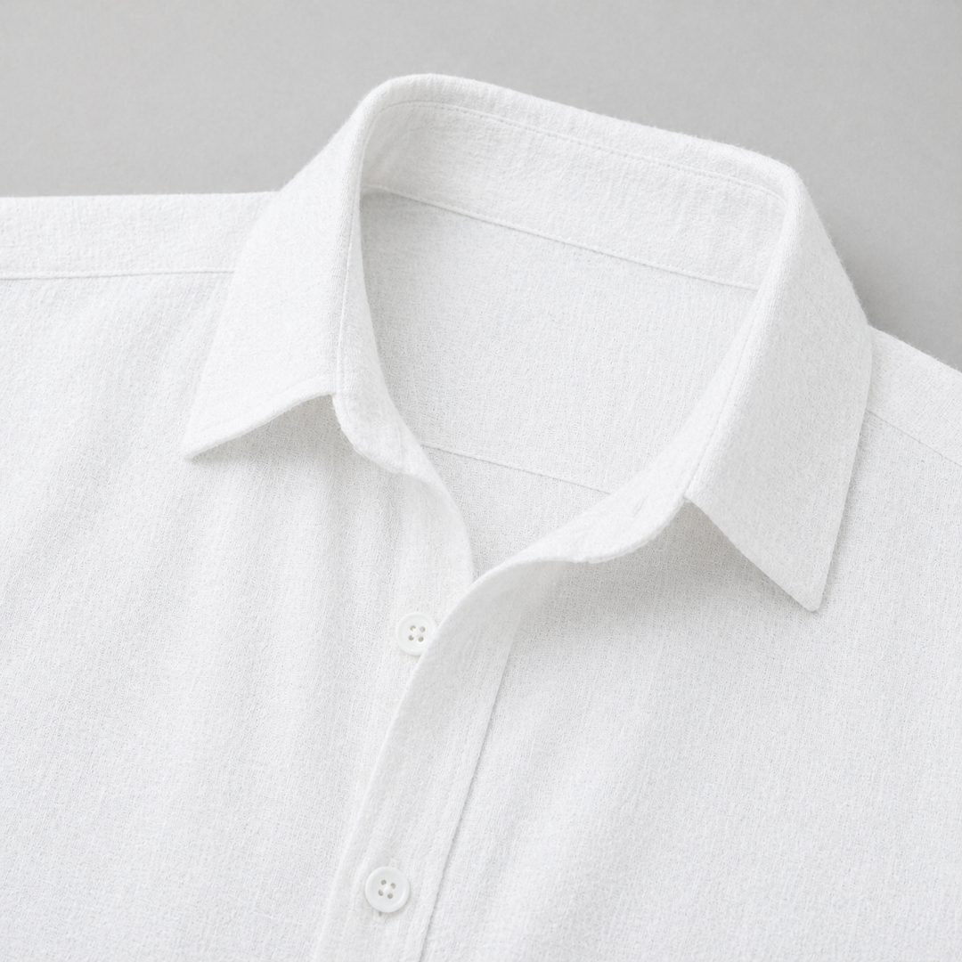 Men’s Lightweight Linen Shirt Short Sleeve Summer Casual Wear