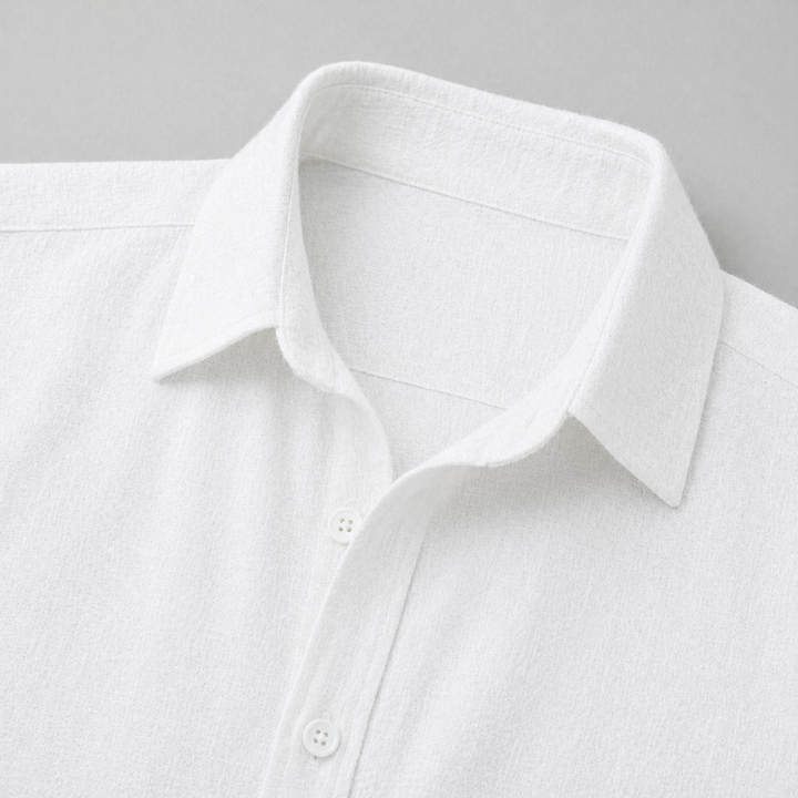 Men’s Lightweight Linen Shirt Short Sleeve Summer Casual Wear
