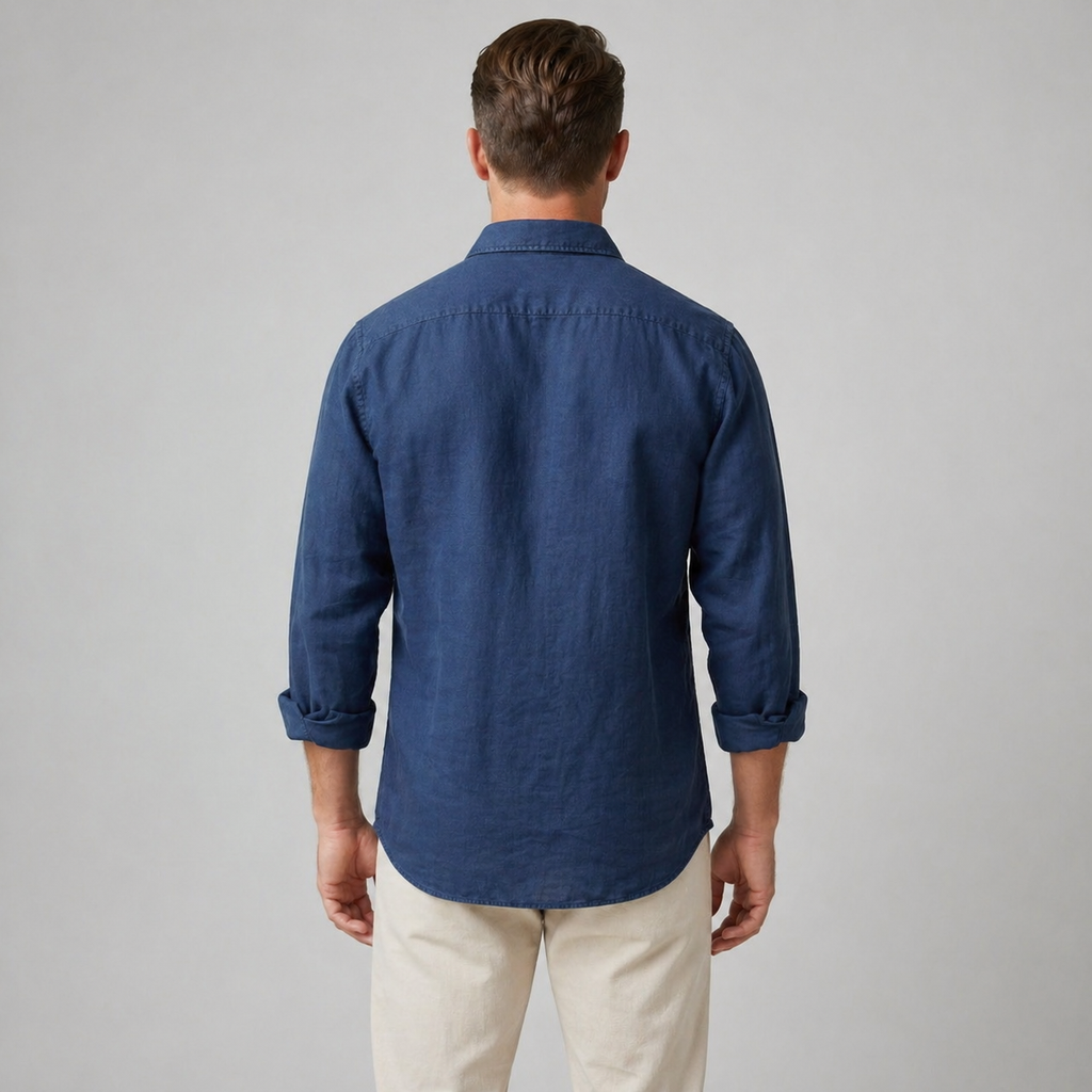 Men’s Durable Denim Shirt Long Sleeve Everyday Casual Wear
