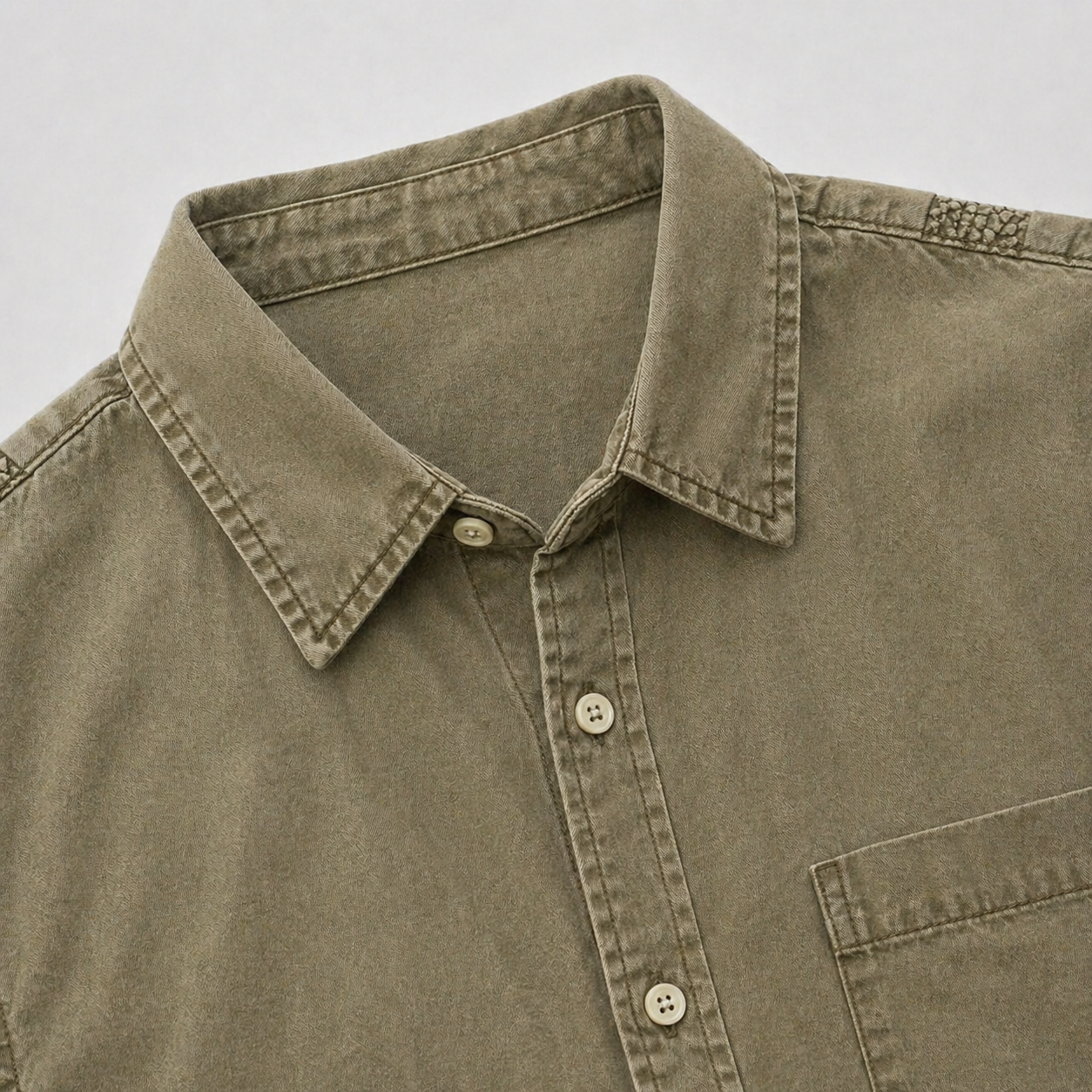Men’s Durable Denim Shirt Long Sleeve Everyday Casual Wear