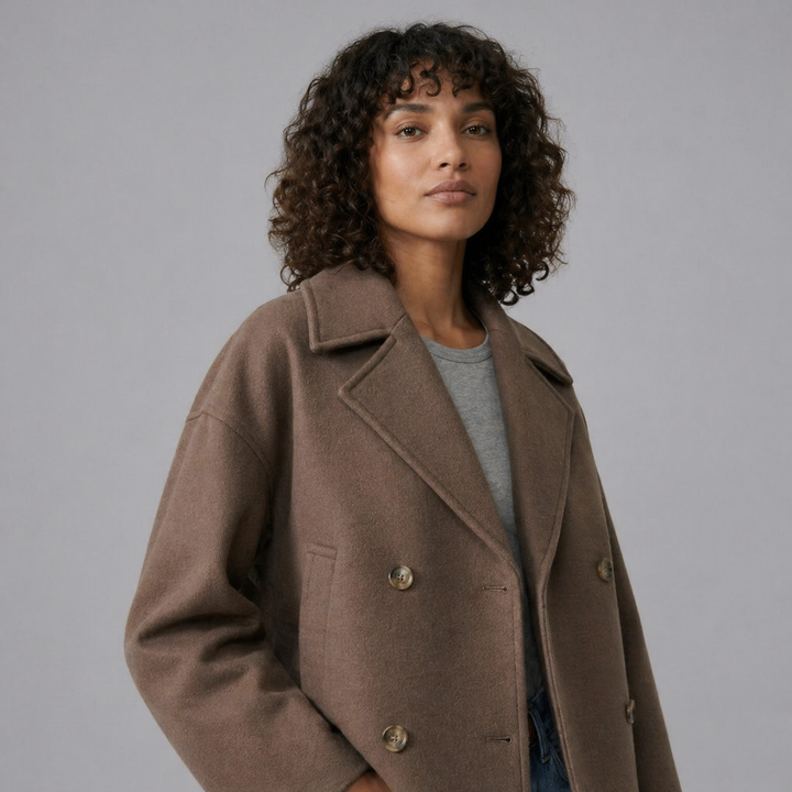 Women’s Tailored Cropped Blazer Wide Lapel Style