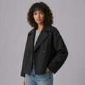 Women’s Tailored Cropped Blazer Wide Lapel Style