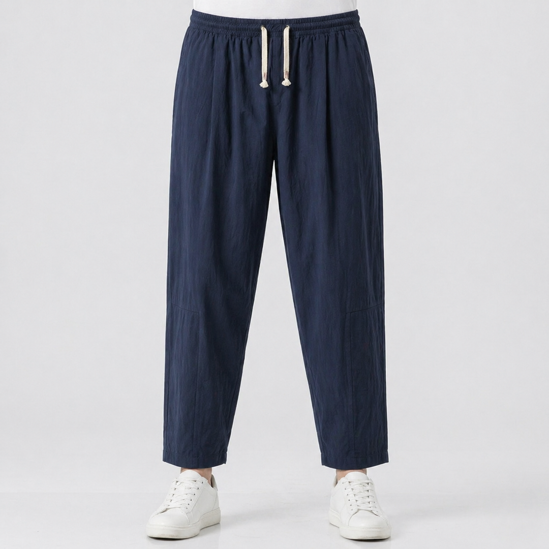 Men’s Classic Cotton Pants Comfortable Everyday Wear Trousers