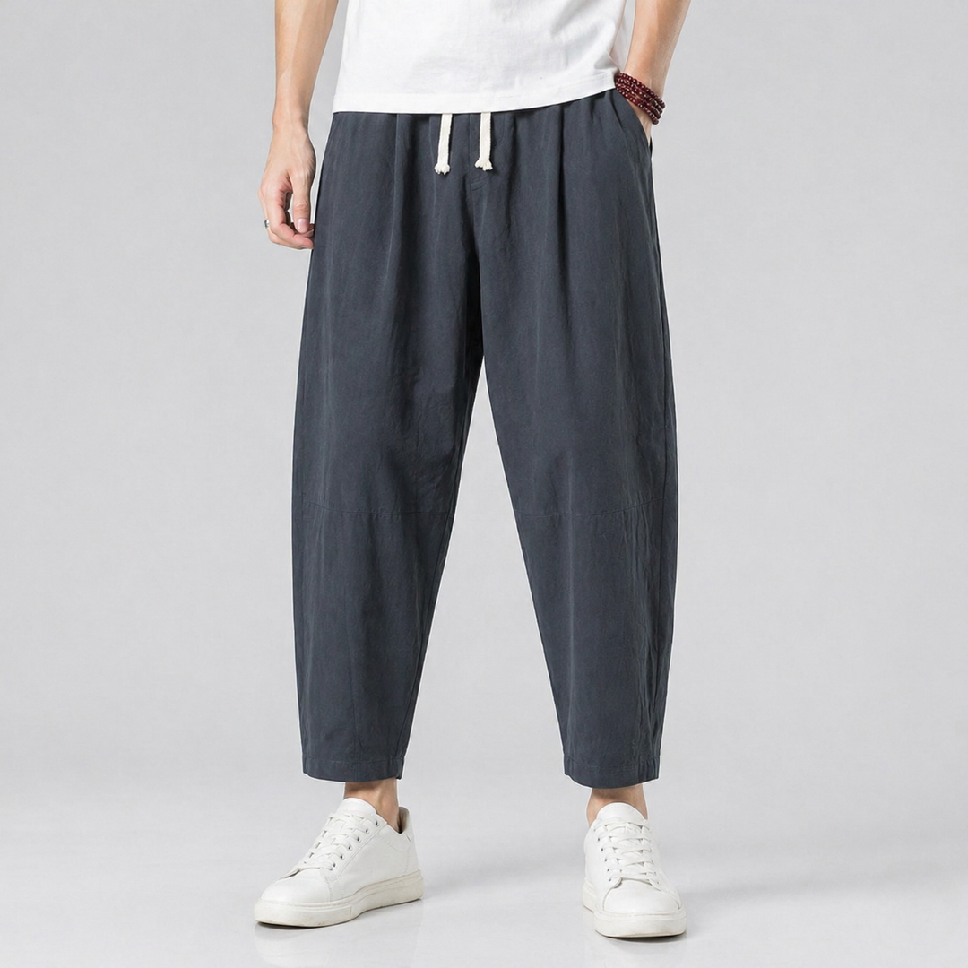 Men’s Classic Cotton Pants Comfortable Everyday Wear Trousers