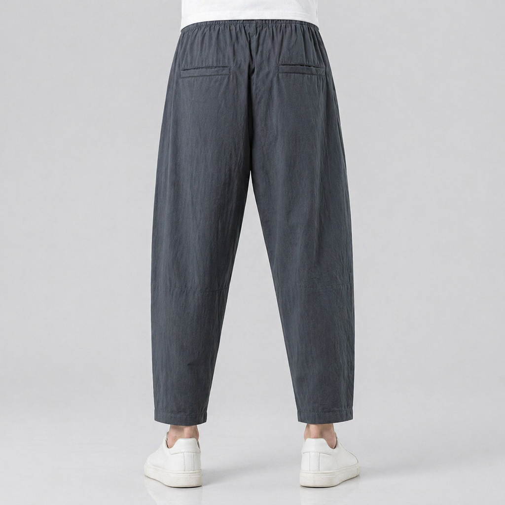 Men’s Classic Cotton Pants Comfortable Everyday Wear Trousers