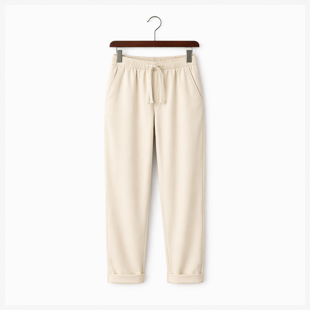 Men’s Linen Trousers Casual Slim Fit Breathable Comfort