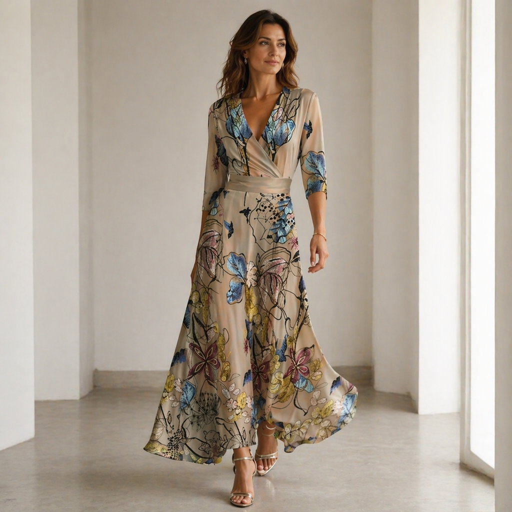 Women’s Floral Maxi Dress Lightweight Summer Elegant Style