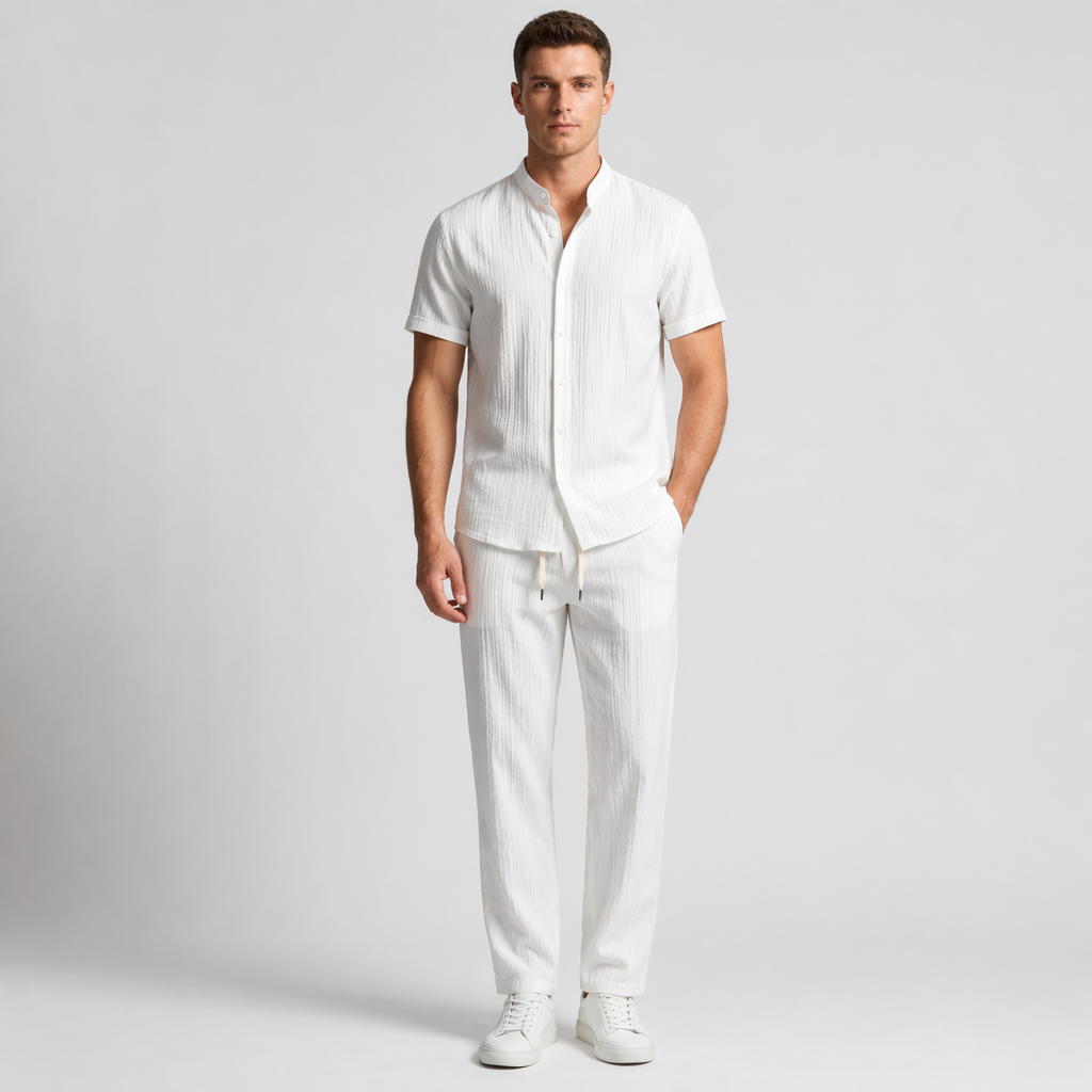 Men’s Lightweight Linen Set Comfortable Summer Daily Wear
