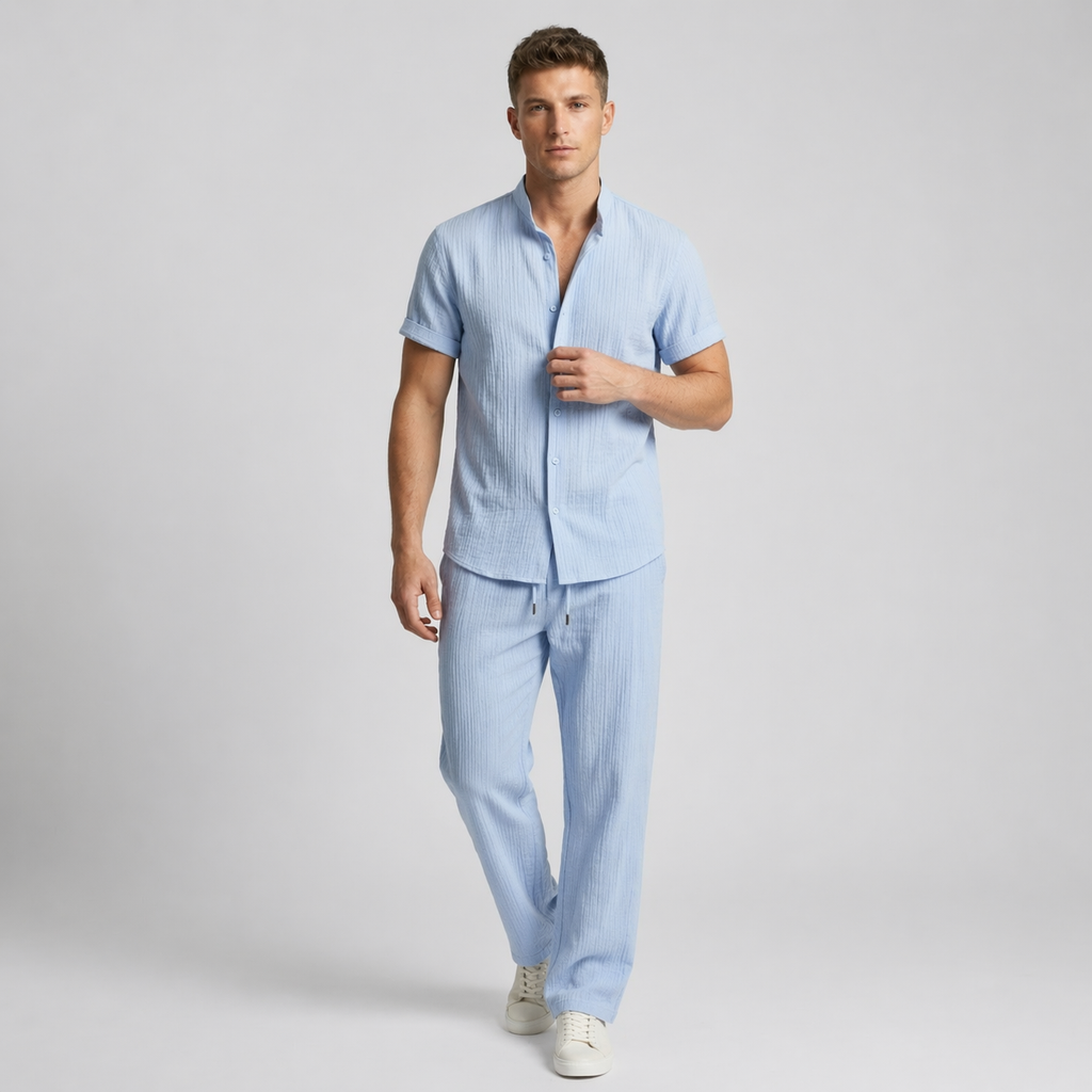 Men’s Lightweight Linen Set Comfortable Summer Daily Wear
