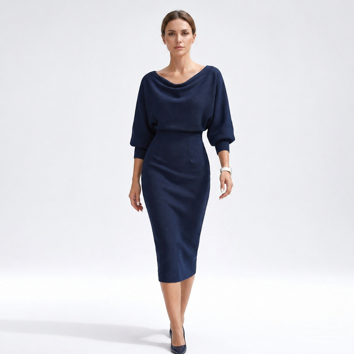 Women’s Tailored Midi Dress – Elegant Office Wear