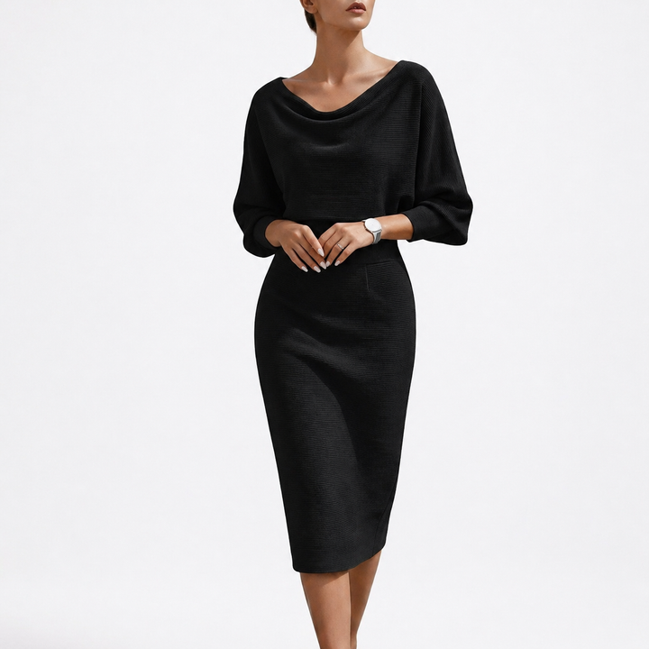 Women’s Tailored Midi Dress – Elegant Office Wear