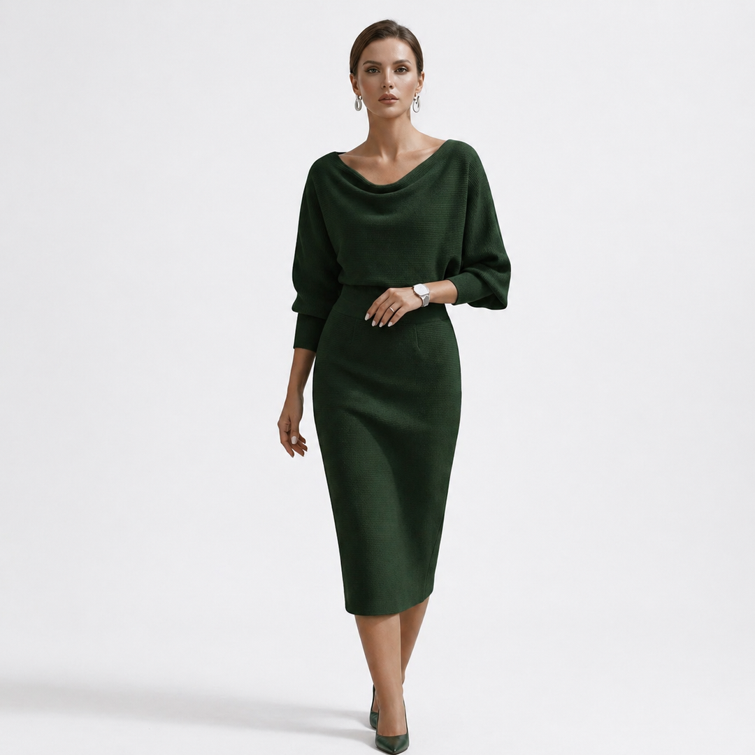 Women’s Tailored Midi Dress – Elegant Office Wear