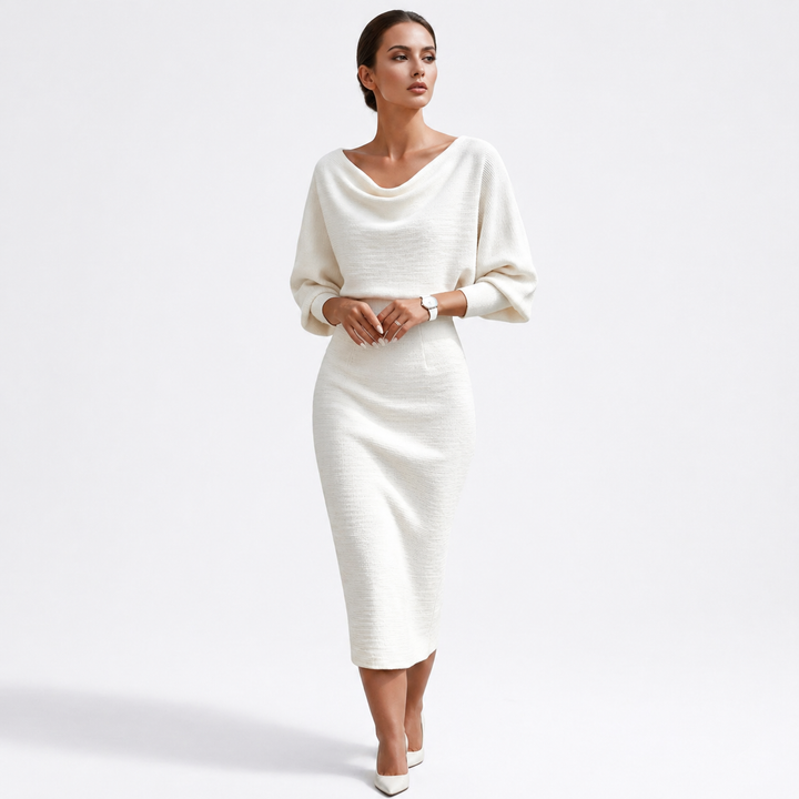 Women’s Tailored Midi Dress – Elegant Office Wear