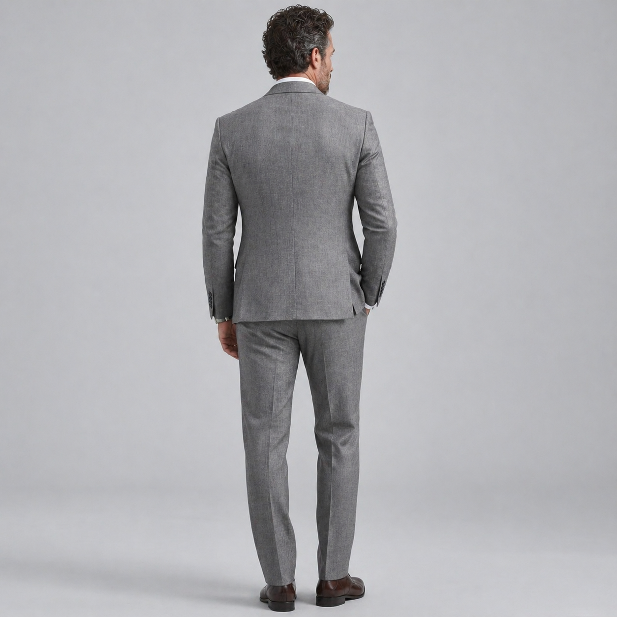 Men’s Cotton Linen Suit Slim Fit Business Casual Summer Outfit