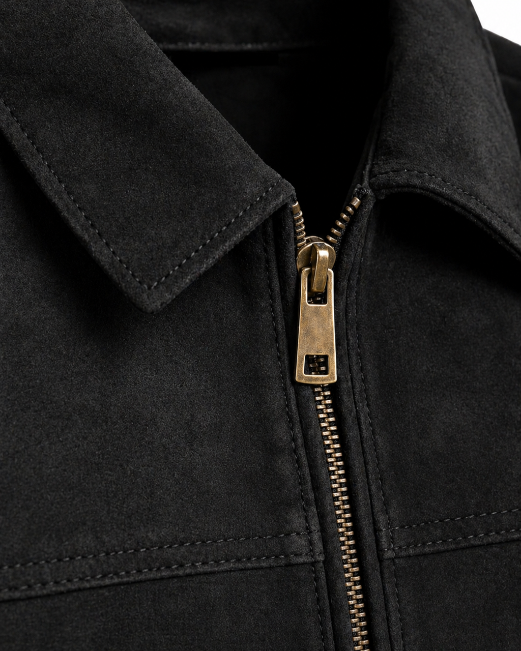 Men’s Premium Leather Jacket Zip Front Classic Casual Wear