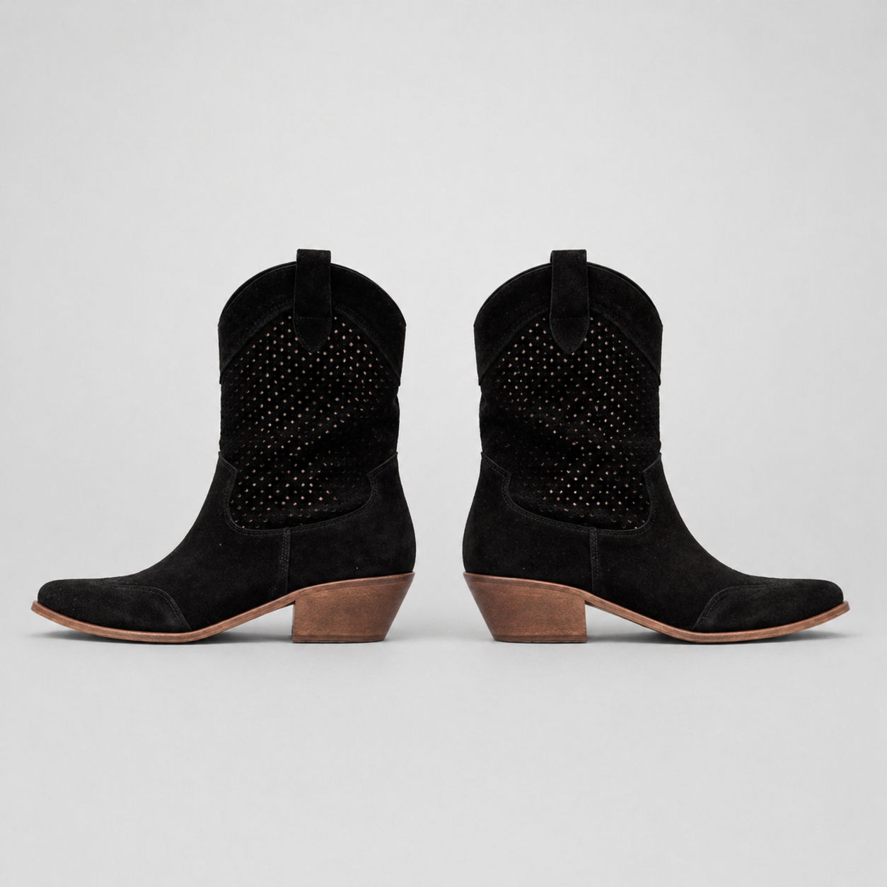 Women’s Cowboy Ankle Boots Comfortable Leather Casual Wear