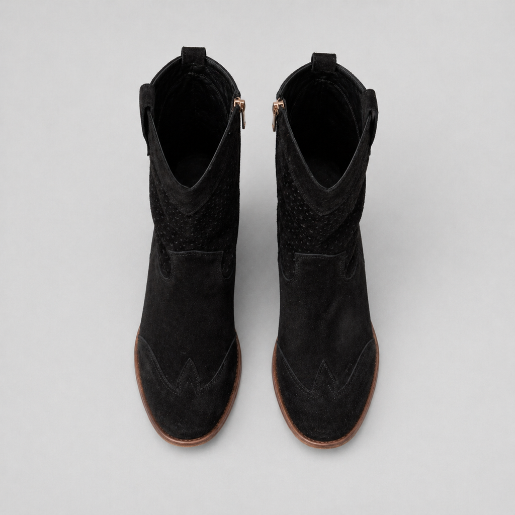 Women’s Cowboy Ankle Boots Comfortable Leather Casual Wear