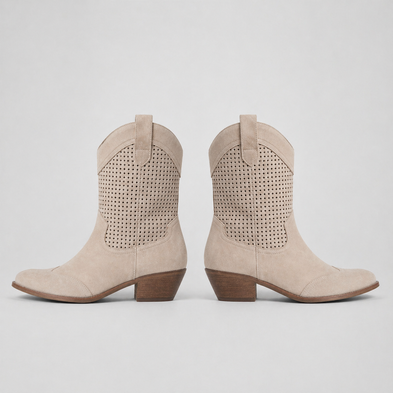 Women’s Cowboy Ankle Boots Comfortable Leather Casual Wear