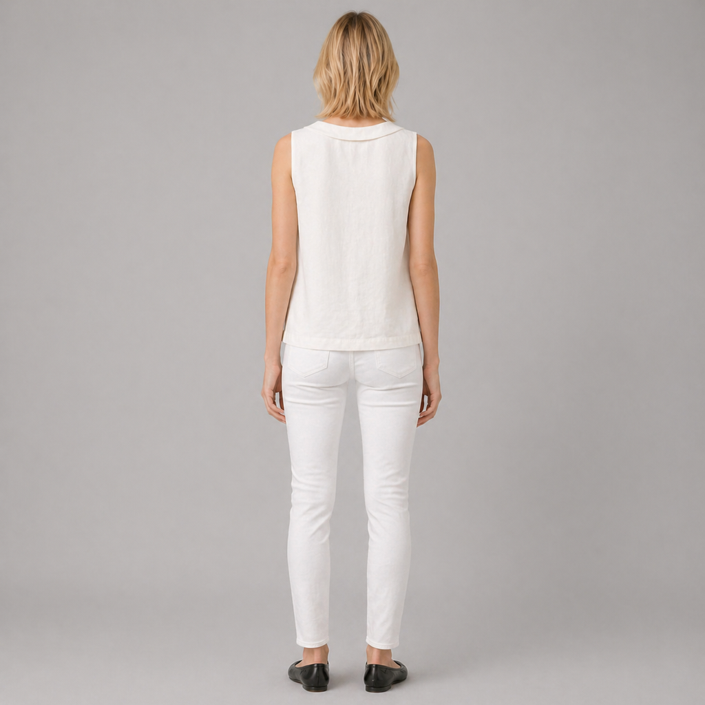 Women’s Elegant Sleeveless Blouse Minimalist Summer Outfit