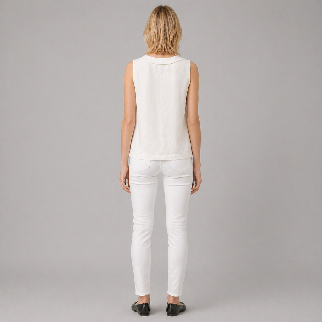 Women’s Elegant Sleeveless Blouse Minimalist Summer Outfit