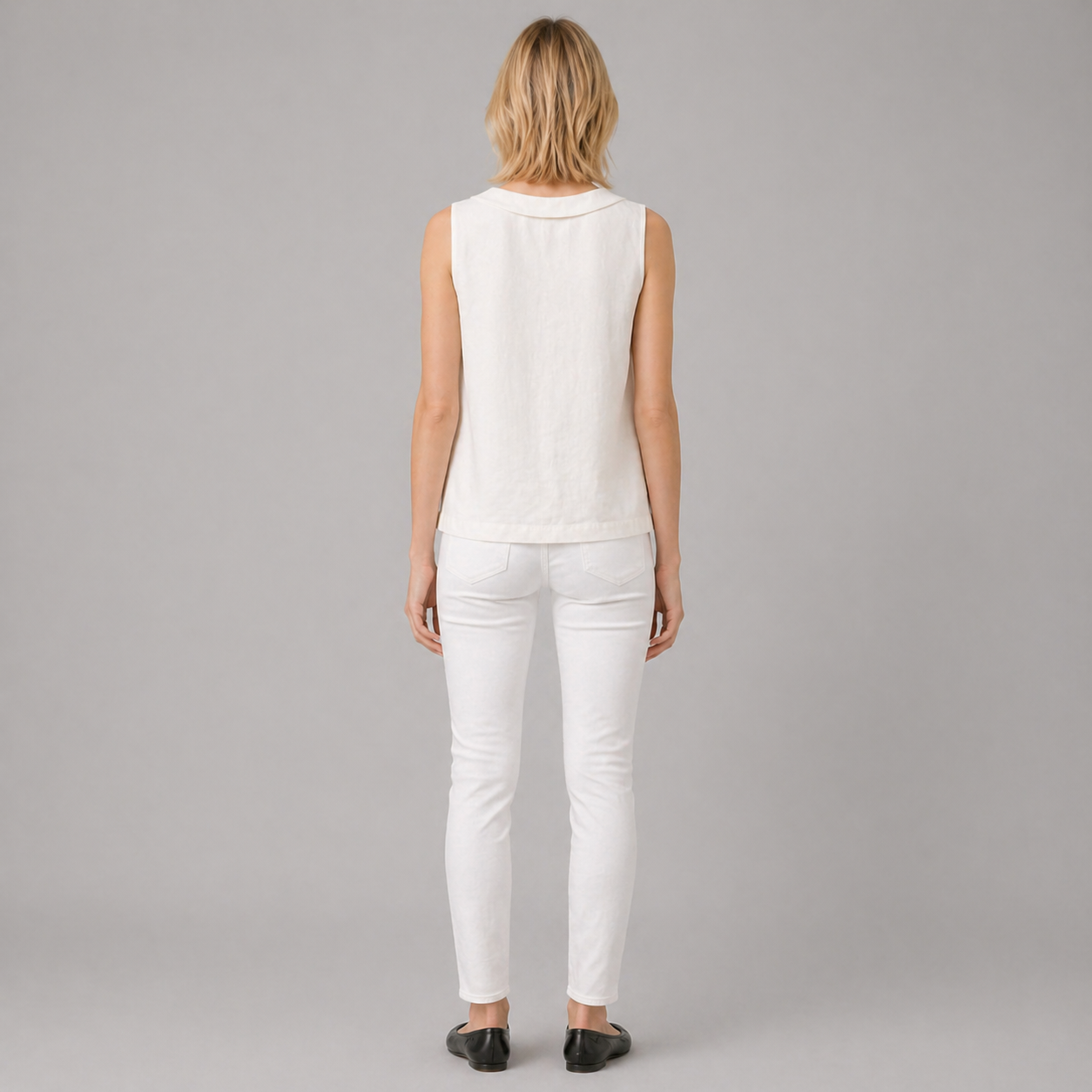 Women’s Elegant Sleeveless Blouse Minimalist Summer Outfit