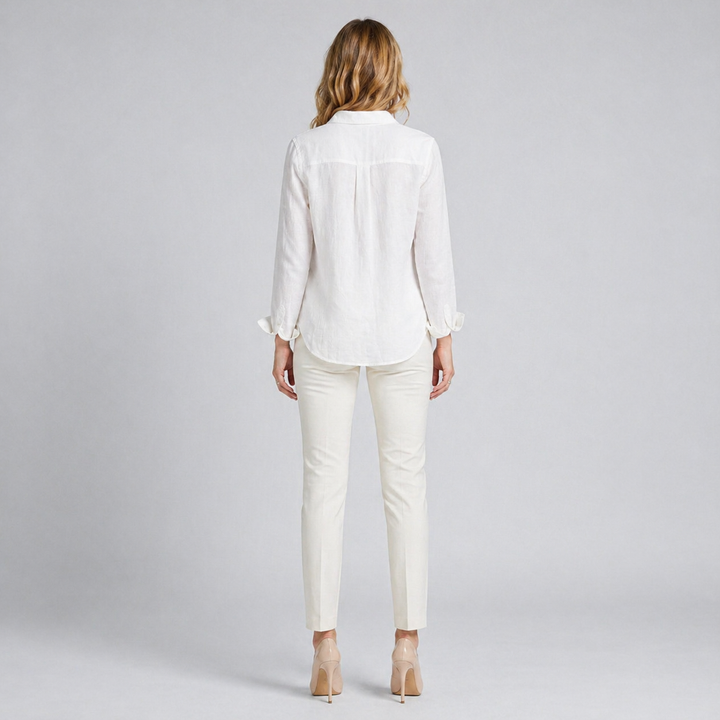 Women’s Linen Button-Down Blouse – Relaxed Elegance