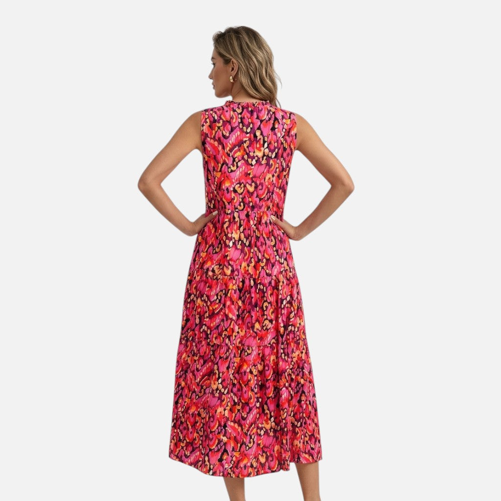 Women’s Sleeveless Maxi Dress – Bohemian Summer Flow
