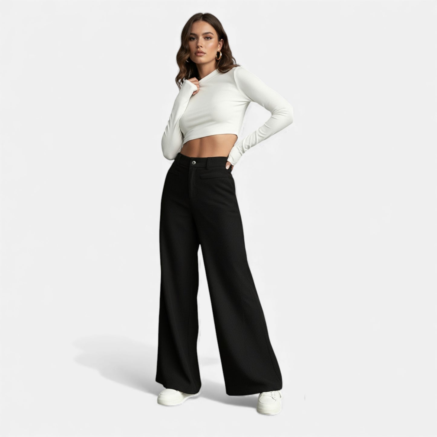 Elorainemode | Women’s Wide-Leg Linen Trousers – Estate Grace