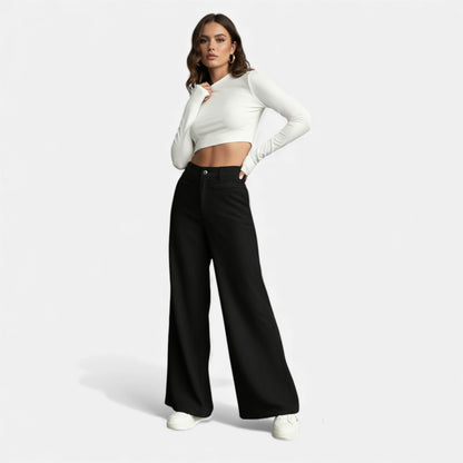 Elorainemode | Women’s Wide-Leg Linen Trousers – Estate Grace