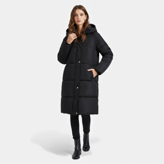 Elorainemode | Women’s Hooded Overcoat – Gentle Manor Warmth