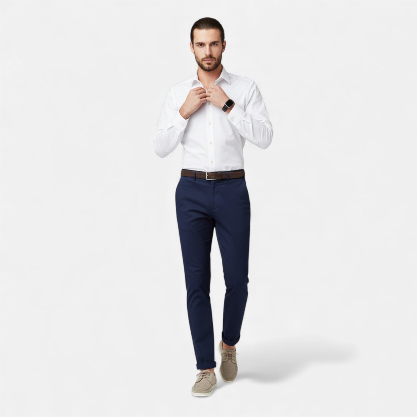 Elorainemode | Men’s Plus‑Size Lace-Up Oxford – Quiet Executive Comfort