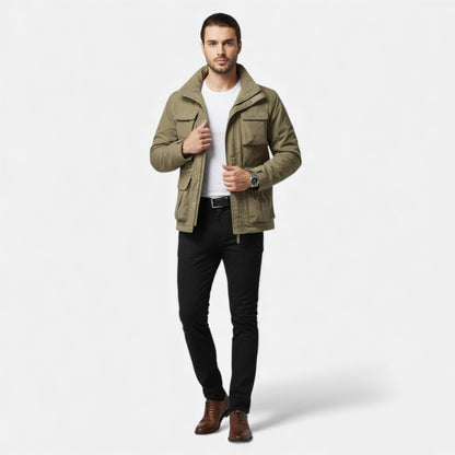 Elorainemode | Men’s Multi‑Pocket Shell Jacket – Heritage Utility