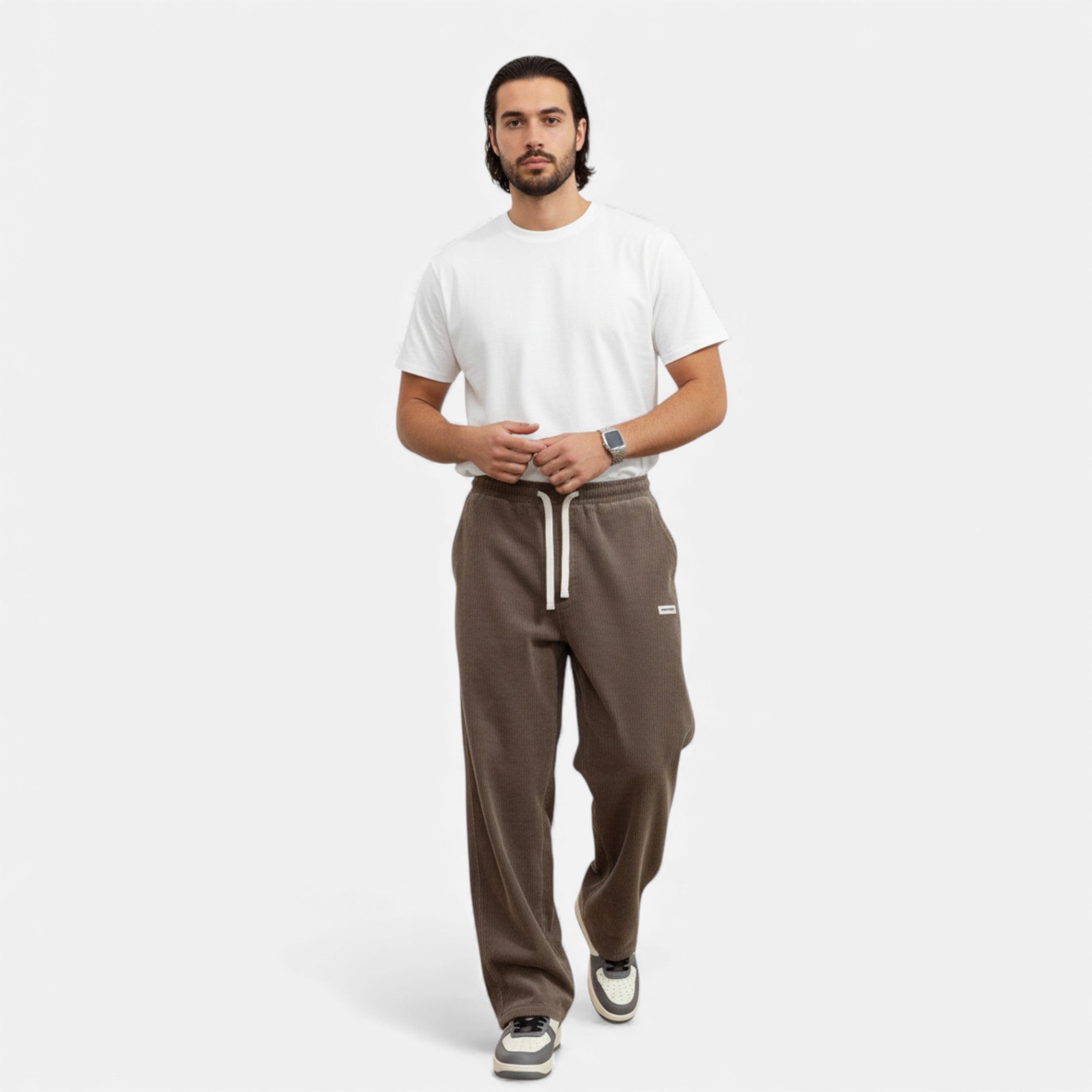 Men’s Draped Wide-Leg Trousers – Quiet Legacy