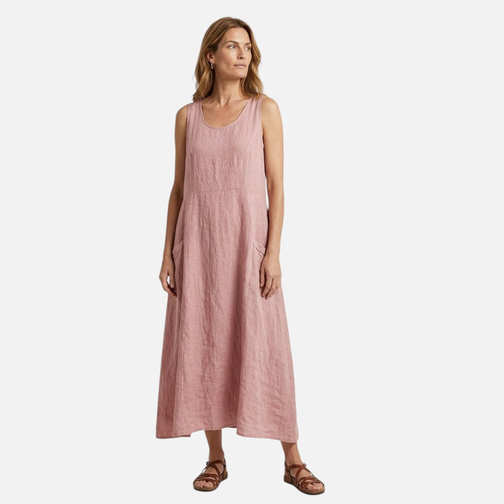 Women’s Sleeveless Midi Dress – Relaxed Seasonal Flow